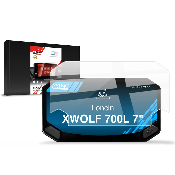 Ceramic GrizzGlass CarDisplay Protection Loncin XWOLF 700L MUD 5" (2025-2026)