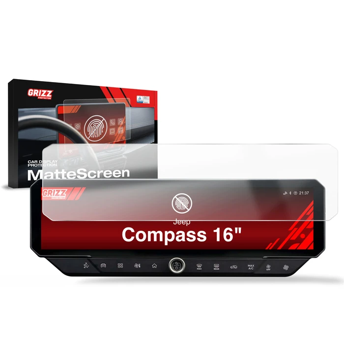 Matte GrizzGlass CarDisplay Protection Jeep Compass 16" (2026)