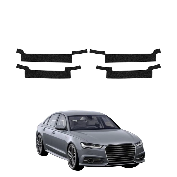 GrizzGlass HeavyDuty Black Door Sill Protective Film Audi A6 C7 Sedan (2011-2014) [4in1]