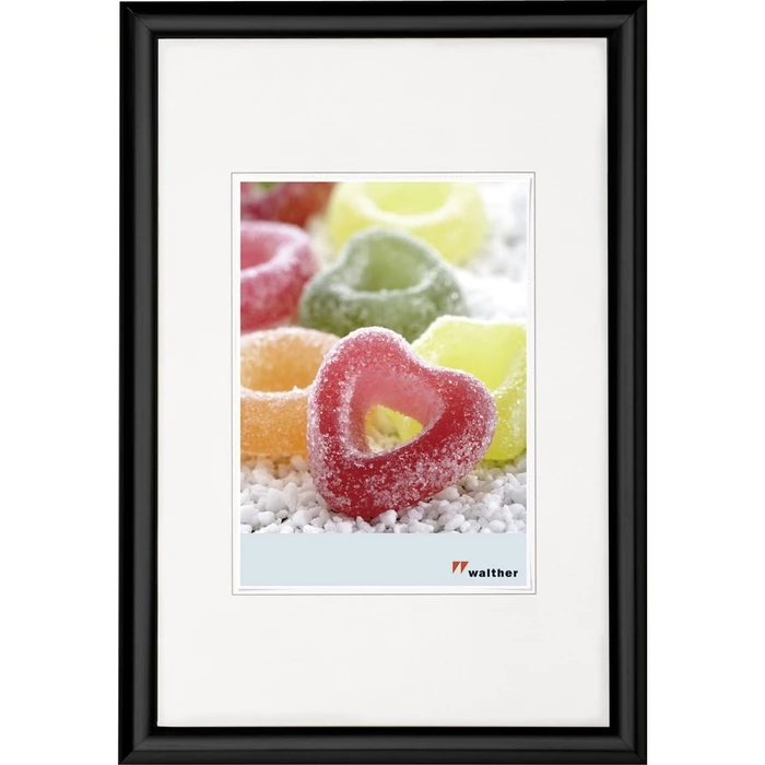 Walther Trendstyle Plastic Wall Photo Frame with Black Border 20x30 cm (KP030B)