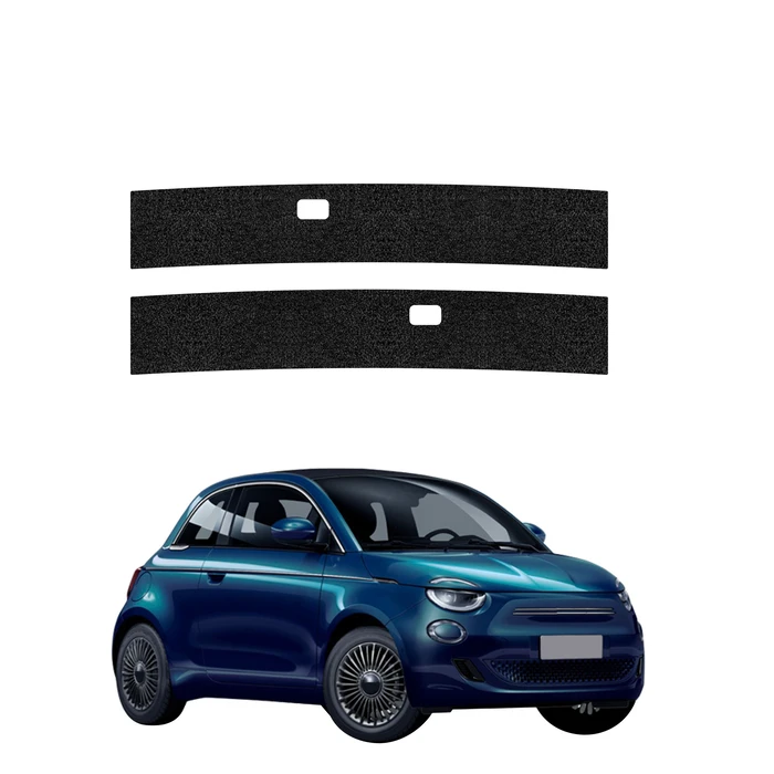 GrizzGlass HeavyDuty Black Door Sill Protective Film Fiat 500 (2016-2026) [2in1]