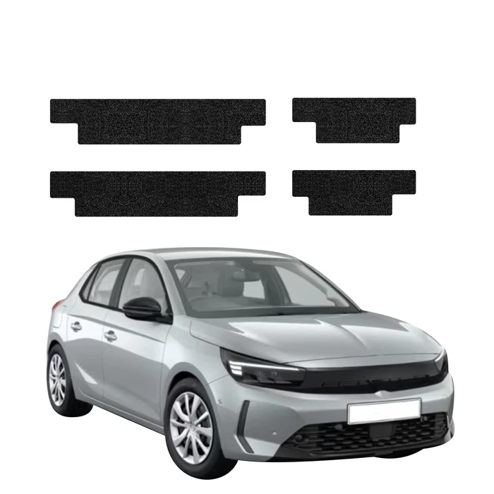GrizzGlass HeavyDuty Black Door Sill Protective Film Opel Corsa (2023-2026) [4in1]