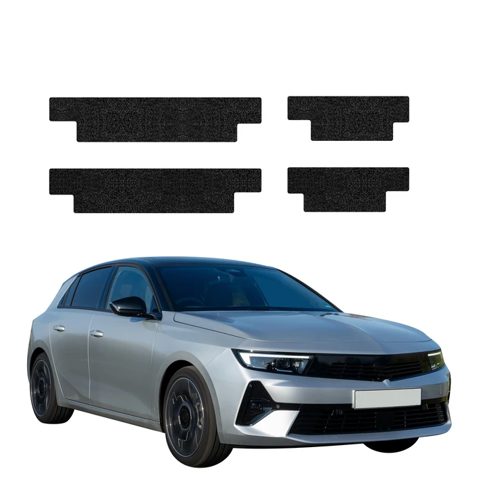 GrizzGlass HeavyDuty Black Door Sill Protective Film Opel Astra (2021-2024) [4in1]