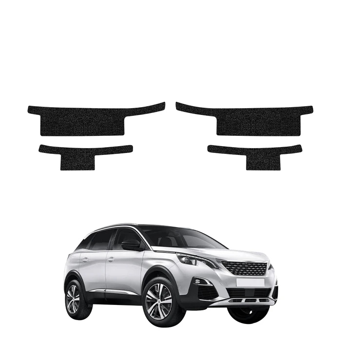 GrizzGlass HeavyDuty Black Door Sill Protective Film Peugeot 3008 (2016-2024) [4in1]