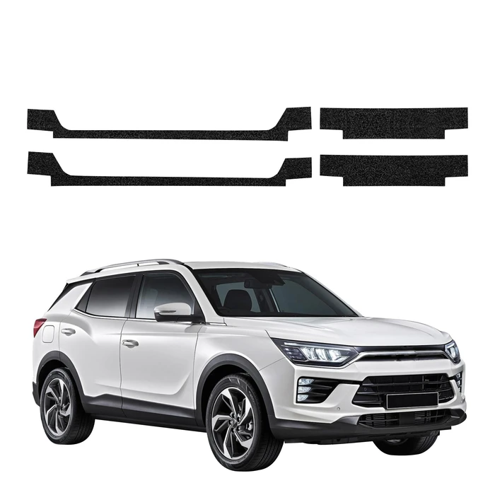 GrizzGlass HeavyDuty Black Door Sill Protective Film SsangYong Korando (2023-2026) [4in1]