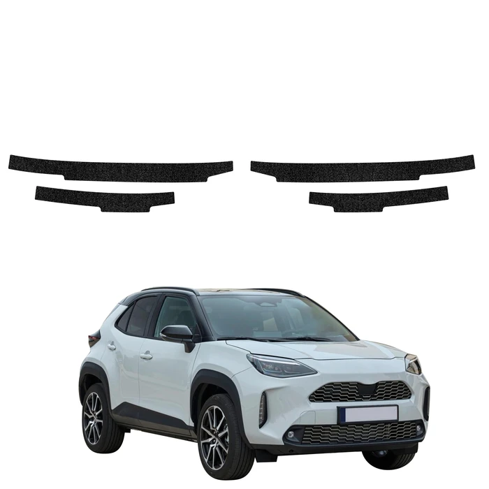 GrizzGlass HeavyDuty Black Door Sill Protective Film Toyota Yaris Cross (2021-2026) [4in1]