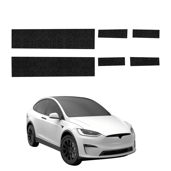 GrizzGlass HeavyDuty Black Door Sill Protective Film Tesla Model X (2021-2026) [6in1]