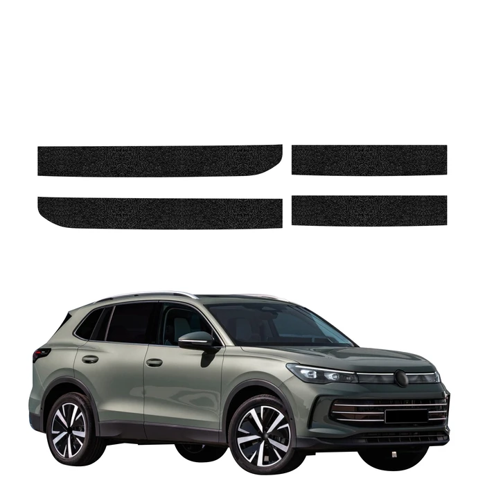 GrizzGlass HeavyDuty Black Door Sill Without Overlays Protective Film Volkswagen Tiguan 3 (2024-2026) [4in1]