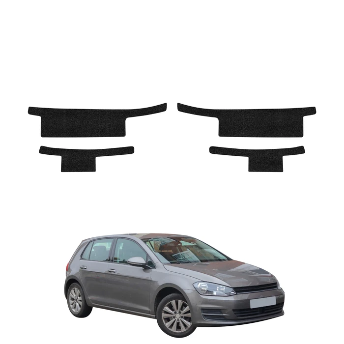 GrizzGlass HeavyDuty Black Door Sill Protective Film Volkswagen Golf 7 Hatchback 5D (2012-2020) [4in1]