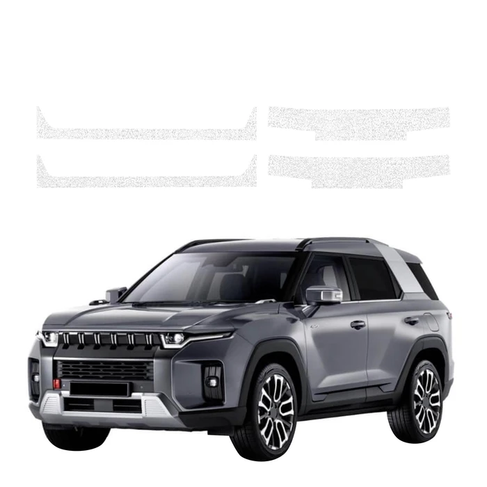 GrizzGlass HeavyDuty Black Door Sill Protective Film SsangYong Torres (2024-2026) [4in1]