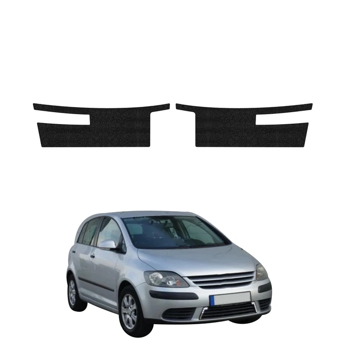 GrizzGlass HeavyDuty Black Door Sill Protective Film Volkswagen Golf Plus Hatchback 5D (2004-2008) [2in1]