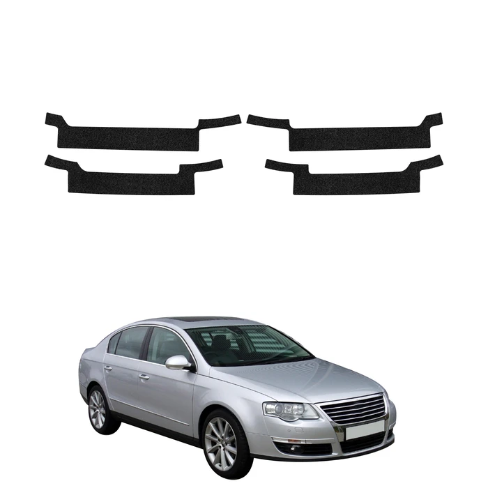 GrizzGlass HeavyDuty Black Door Sill Protective Film Volkswagen Passat B6 Sedan (2005-2010) [4in1]