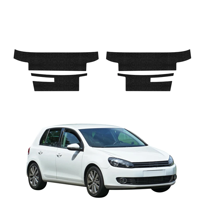 GrizzGlass HeavyDuty Black Door Sill Protective Film Volkswagen Golf 6 Hatchback 5D (2008-2013) [4in1]