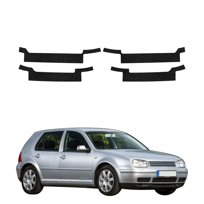 GrizzGlass HeavyDuty Black Door Sill Protective Film Volkswagen Golf 4 Hatchback 5D (1997-2003) [4in1]