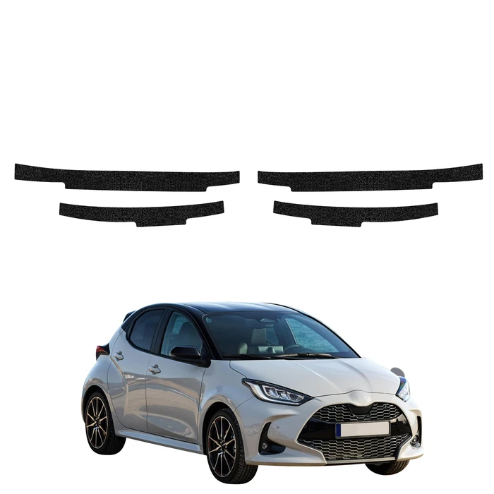 GrizzGlass HeavyDuty Black Door Sill Protective Film Toyota Yaris HEV (2020-2026) [4in1]