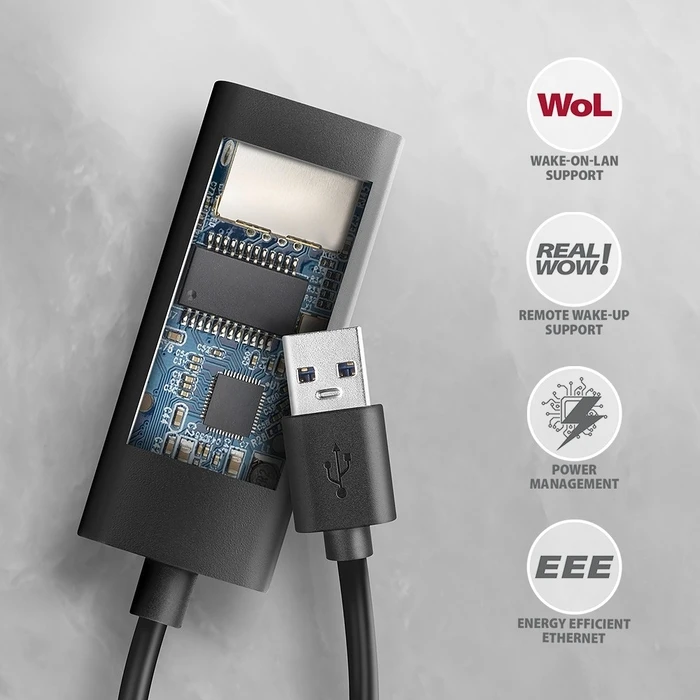 Αντάπτορας Δικτύου USB Axagon ADE-AR, USB-A 3.2 Gen 1 1Gbit