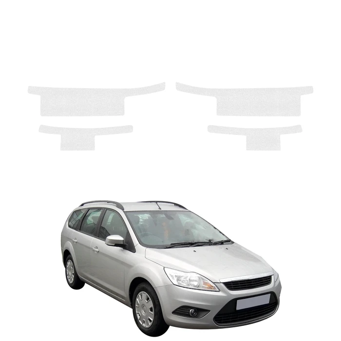 GrizzGlass HeavyDuty Clear Door Sill Protective Film Ford Focus Mk2 Kombi Facelifting (2007-2011) [4in1]