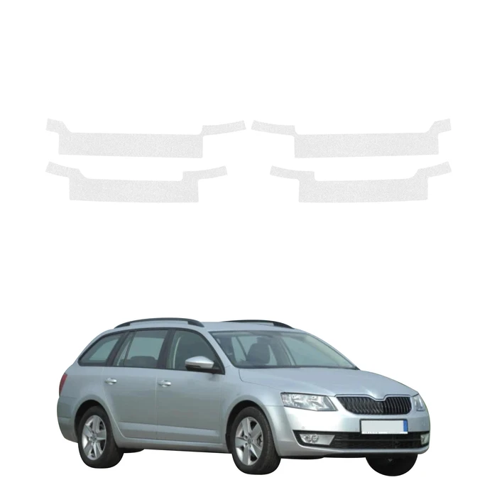 GrizzGlass HeavyDuty Clear Door Sill Protective Film Skoda Octavia 3 Kombi 5D (2017-2020) [4in1]