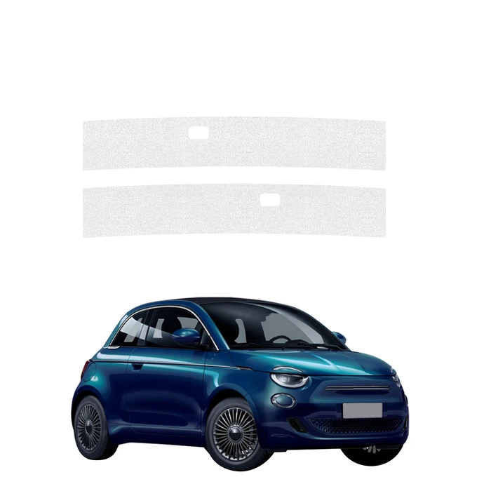 GrizzGlass HeavyDuty Clear Door Sill Protective Film Fiat 500 (2016-2026) [2in1]
