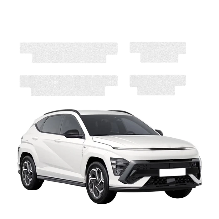 GrizzGlass HeavyDuty Clear Door Sill Protective Film Hyundai Kona N-Line (2023-2026) [4in1]