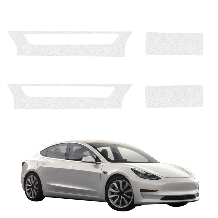 GrizzGlass HeavyDuty Clear Door Sill Protective Film Tesla Model 3 (2017-2020) [4in1]