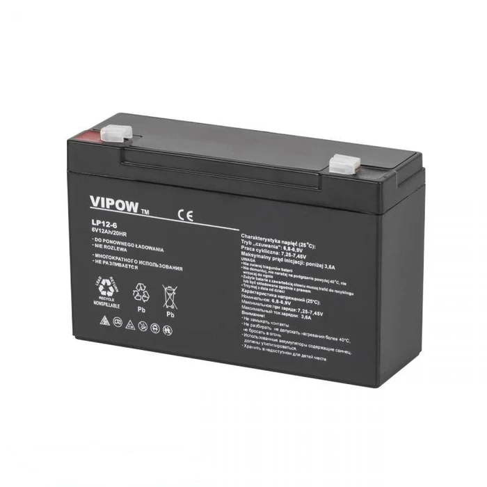 Μπαταρία Μολύβδου Vipow GEL 6V 12Ah 150x50x94mm