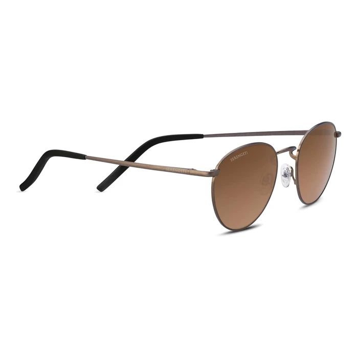 Serengeti Hamel 8928 Unisex Sunglasses - Metal Frame, Brown Polarized Lenses (50/21/140)