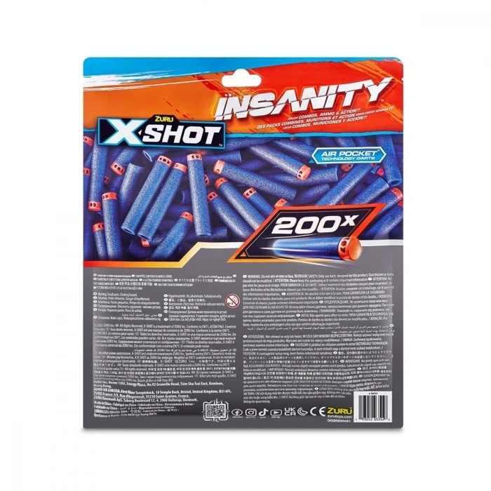 Βελάκια Zuru Darts Insanity 200 pcs Foilbag