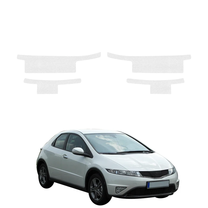 GrizzGlass HeavyDuty Clear Door Sill Protective Film Honda Civic 8 Hatchback 5D (2009-2011) [4in1]