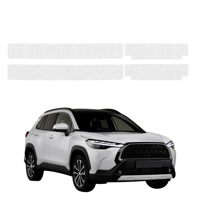 GrizzGlass HeavyDuty Clear Door Sill Protective Film Toyota Corolla Cross (2022-2026) [4in1]