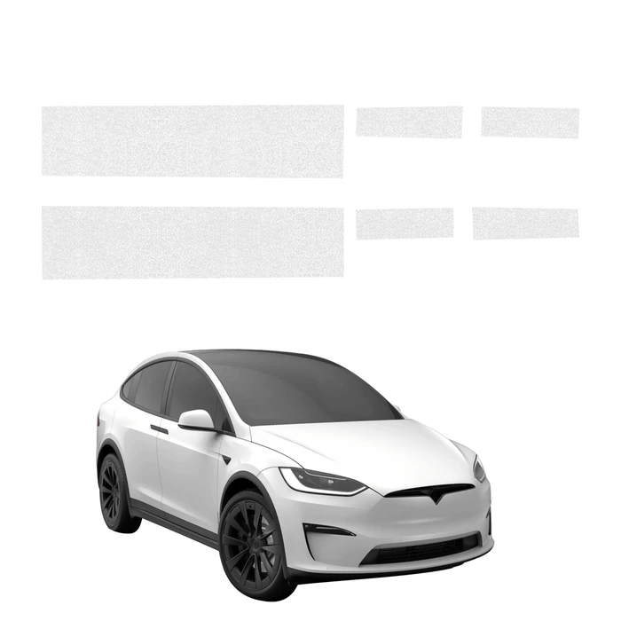 GrizzGlass HeavyDuty Clear Door Sill Protective Film Tesla Model X (2021-2026) [6in1]