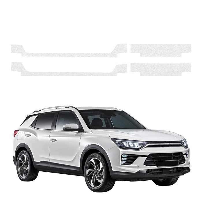 GrizzGlass HeavyDuty Clear Door Sill Protective Film SsangYong Korando (2023-2026) [4in1]