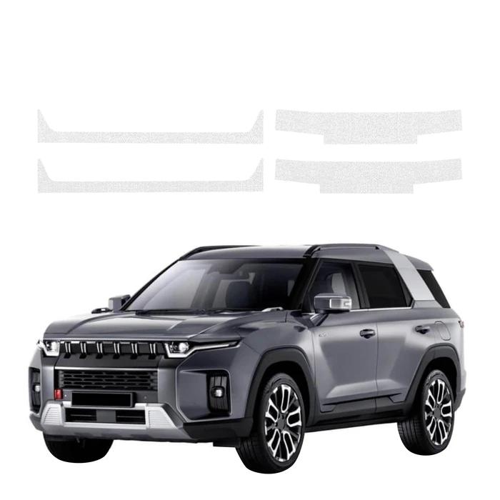 GrizzGlass HeavyDuty Clear Door Sill Protective Film SsangYong Torres (2024-2026) [4in1]