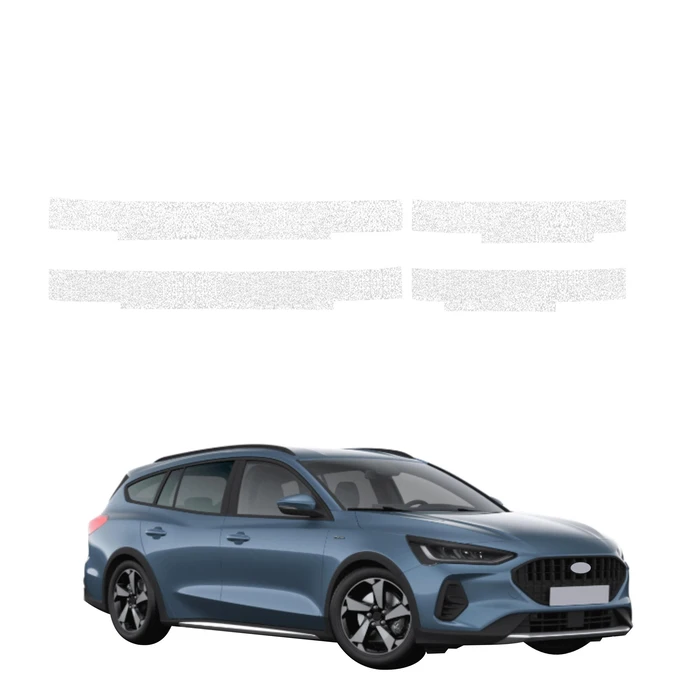 GrizzGlass HeavyDuty White Door Sill Protective Film Ford Focus Active X Kombi Facelift (2021-2025) [4in1]