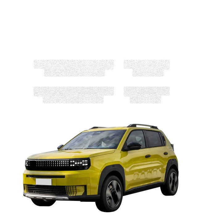 GrizzGlass HeavyDuty White Door Sill Protective Film Fiat Grande Panda (2025-2026) [4in1]