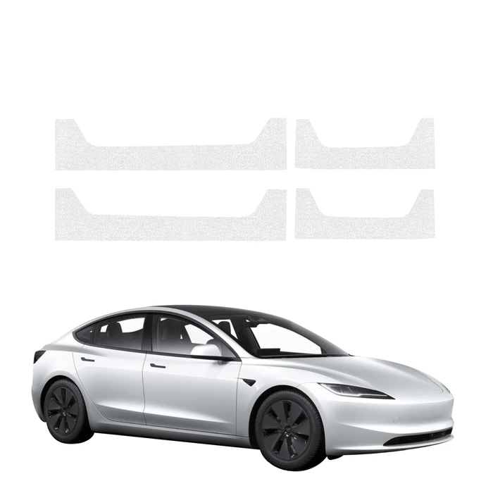 GrizzGlass HeavyDuty Clear Door Sill Protective Film Tesla Model 3 (2021-2025) [4in1]