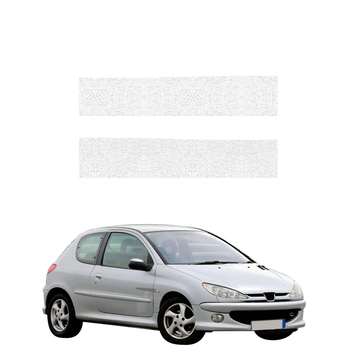 GrizzGlass HeavyDuty White Door Sill Protective Film Peugeot 206 (1998-2009) [2in1]