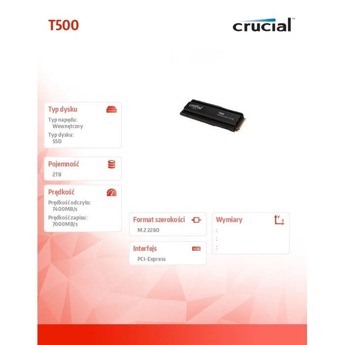 Σκληρός Δίσκος SSD Crucial 2tb M.2 Nvme 2280 Pcie 4.0 7400/7000