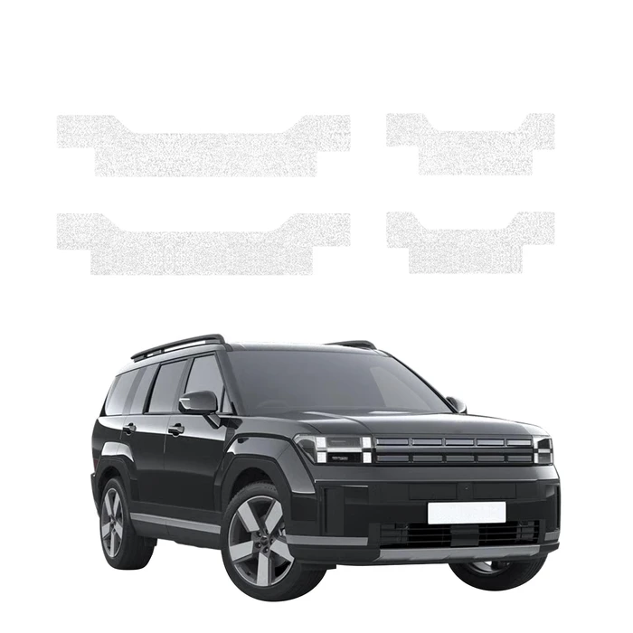 GrizzGlass HeavyDuty White Door Sill Protective Film Hyundai Santa Fe (2023-2026) [4in1]