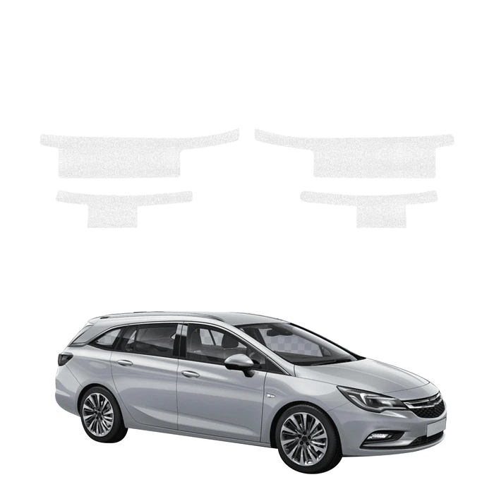 GrizzGlass HeavyDuty White Door Sill Protective Film Opel Astra J Kombi 5D (2012-2015) [4in1]