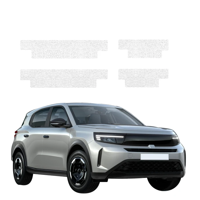 GrizzGlass HeavyDuty White Door Sill Protective Film Opel Frontera (2024-2026) [4in1]