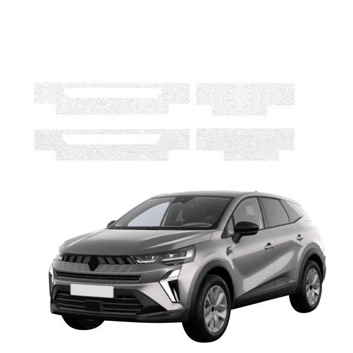 GrizzGlass HeavyDuty White Door Sill Protective Film Renault Captur (2024-2026) [4in1]