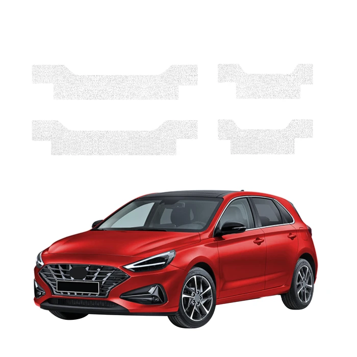 GrizzGlass HeavyDuty White Door Sill Protective Film Hyundai i30 Hatchback (2020-2026) [4in1]