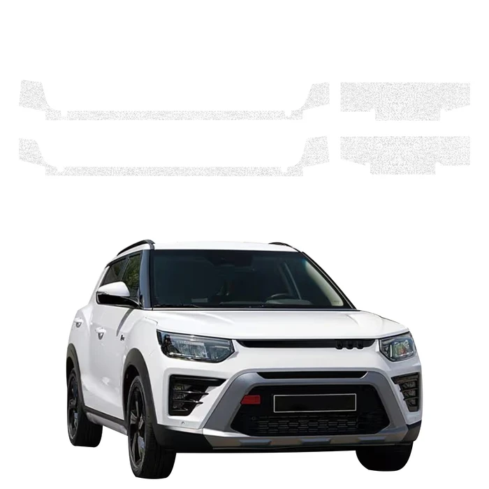 GrizzGlass HeavyDuty White Door Sill Protective Film SsangYong Tivoli (2023-2026) [4in1]