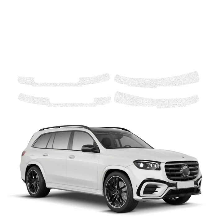 GrizzGlass HeavyDuty White Door Sill Protective Film Mercedes GLS 450d (2023-2026) [4in1]