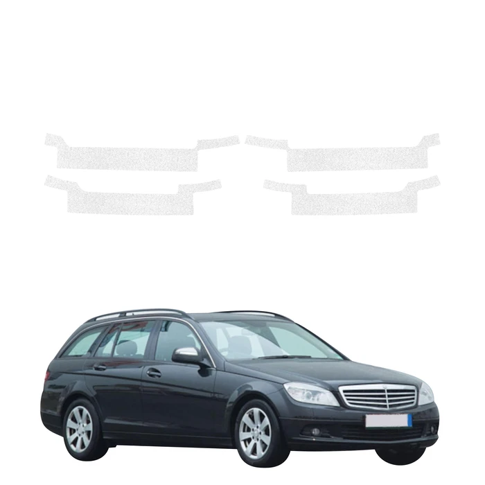 GrizzGlass HeavyDuty White Door Sill Protective Film Mercedes Benz C-Class S204 Kombi (2007-2011) [4in1]