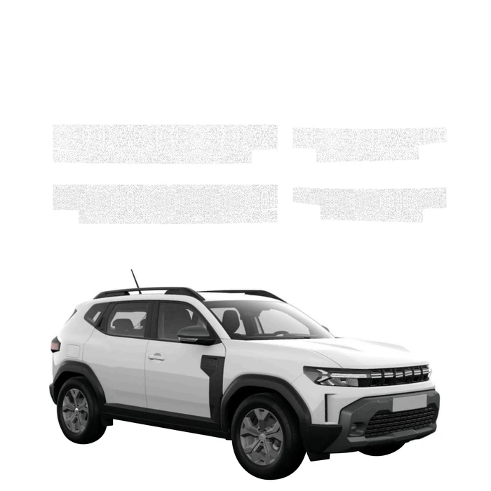 GrizzGlass HeavyDuty White Door Sill Protective Film Dacia Duster (2024-2026) [4in1]