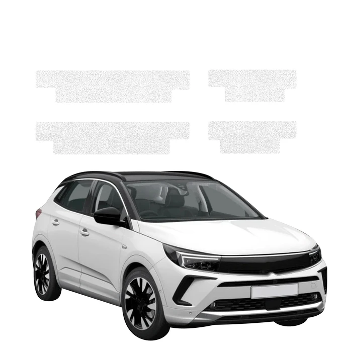 GrizzGlass HeavyDuty White Door Sill Protective Film Opel Grandland (2021-2024) [4in1]