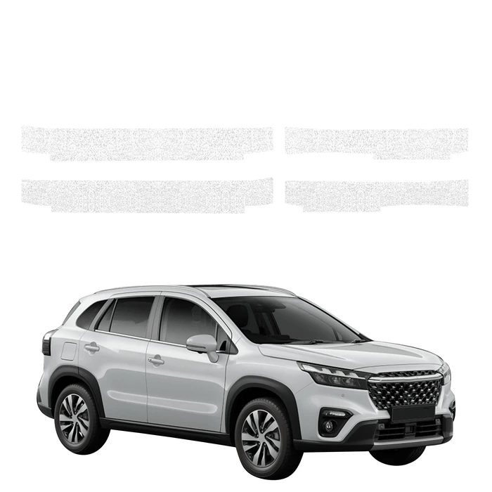 GrizzGlass HeavyDuty White Door Sill Protective Film Suzuki S-Cross (2021-2026) [4in1]