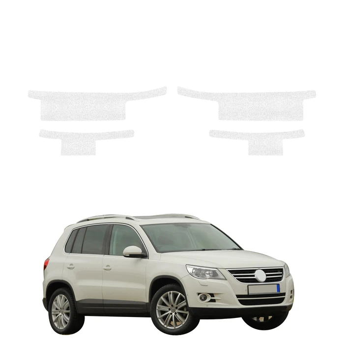 GrizzGlass HeavyDuty White Door Sill Protective Film Volkswagen Tiguan 5D (2007-2011) [4in1]